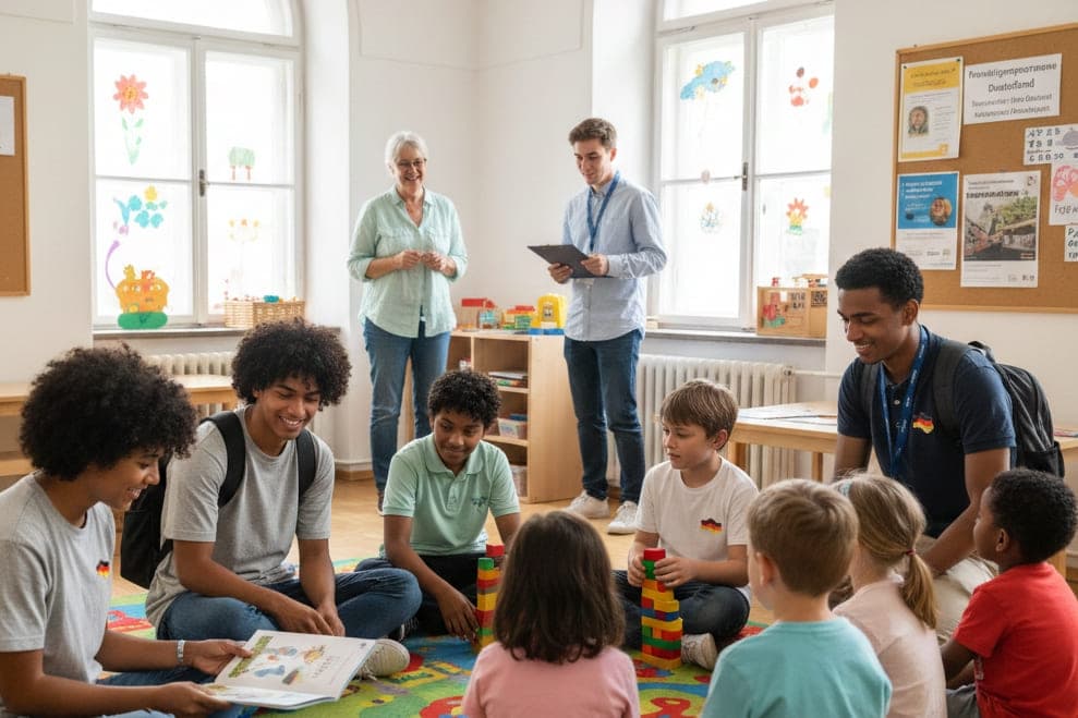 فرصتك للانضمام لبرنامج التطوع الألماني المدفوع في رعاية الأطفال وبناء خبرة لا تُنسى